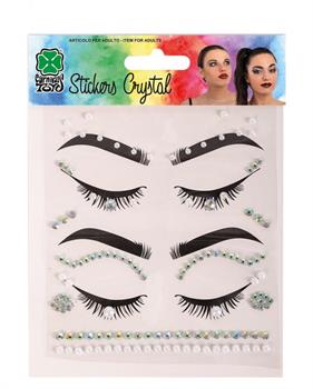 DECORAZIONI ADESIVE VISO CRYSTAL PERLE