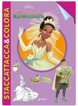 LIBRO PRINCIPESSA E IL RANOCCHIO STACCATTACCA&COLORA