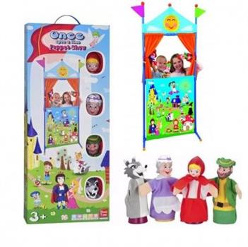 TEATRINO IN PLASTICA CON 4 BURATTINI