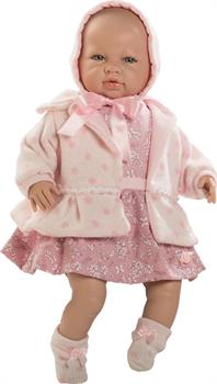 BAMBOLA CON CAPPOTTINO ROSA CM 50