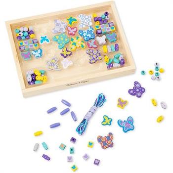 SET PERLINE IN LEGNO - FARFALLE