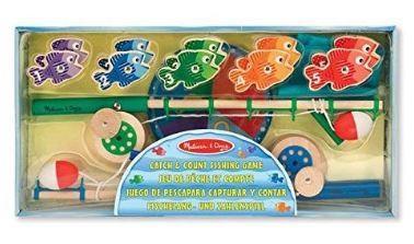 GIOCO PER PESCARE E CONTARE IN LEGNO