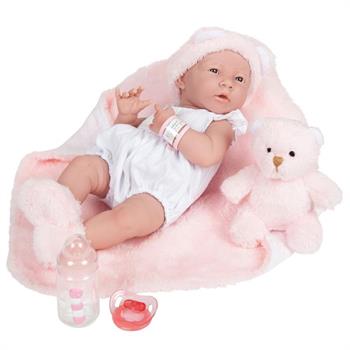 NEONATO ROSA CON ORSETTO 38CM