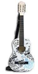 CHITARRA CLASSICA IN LEGNO CON DECORI
