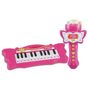 TASTIERA 24 TASTI ROSA C/MICROFONO KARAO