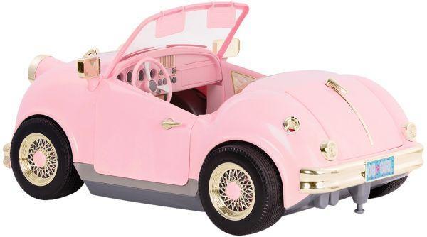 AUTOMOBILE RETRO ROSA CHIARO C/LUCI