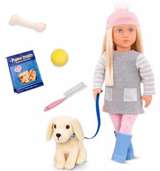 BAMBOLA MEAGAN CON CAGNOLINO