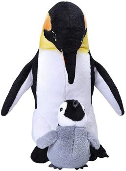 PINGUINO IMPERATORE CON CUCCIOLO 35 CM