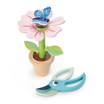 VASO CON FIORE E FARFALLA