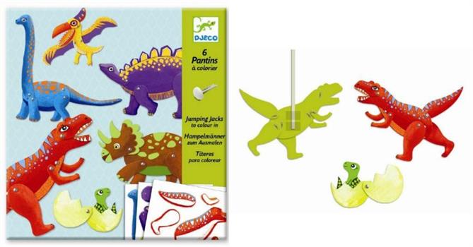 PUPAZZI DA COLORARE DINOSAURI