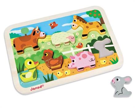 7 PZ PUZZLE LEGNO FATTORIA