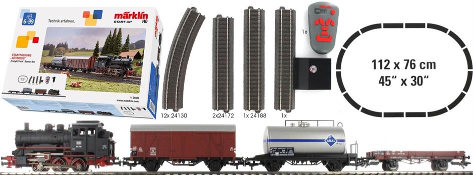 SET TRENO VAPORIERA MERCI H0