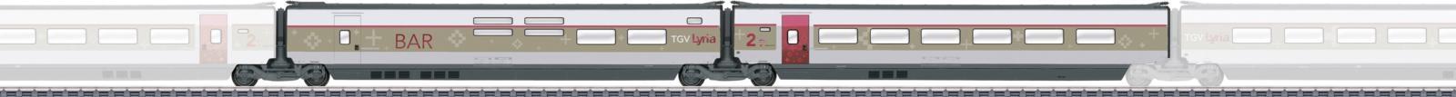 SET 2 VAGONI TGV LYRIA H0