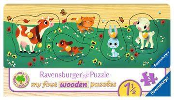 5 PZ WOODEN PUZZLE I MIEI AMICI ANIMALI