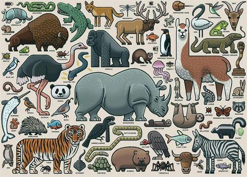 1000 PZ ANIMALI SELVAGGI