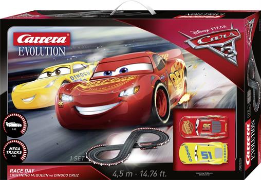 PISTA SLOT CARRERA EV. CARS 3 RACE DAY