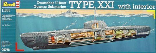 SOTTOMARINO U-BOOT TYPE XXI KIT 1/144