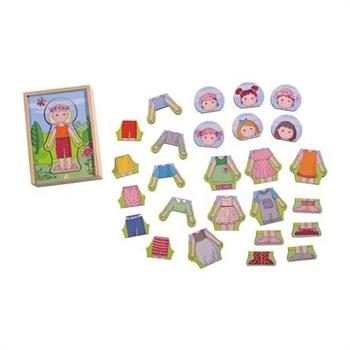 PUZZLE DI LEGNO VESTITI DI LILLI