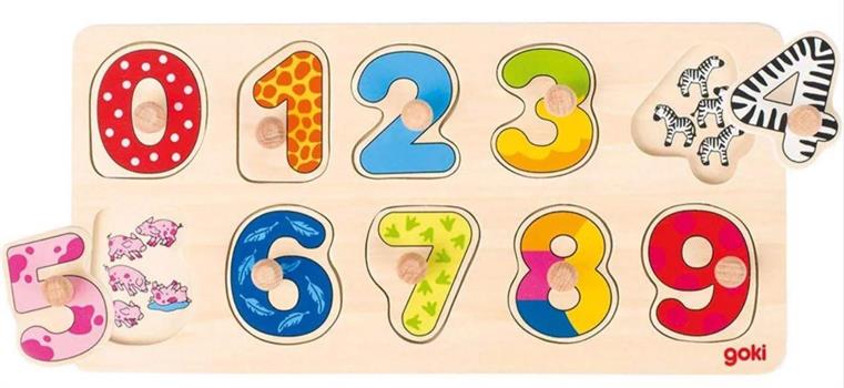 PUZZLE IN LEGNO NUMERI CON POMELLI