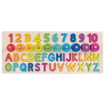 PUZZLE ALFANUMERICO IN LEGNO