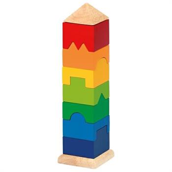 TORRE IMPILABILE IN LEGNO ARCOBALENO