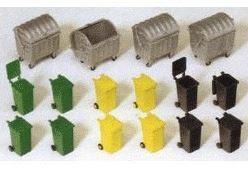 SET CASSONETTI+BIDONI RIFIUTI H0
