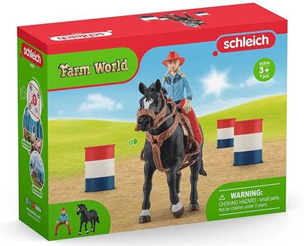 CAVALLO DA RODEO CON COWGIRL