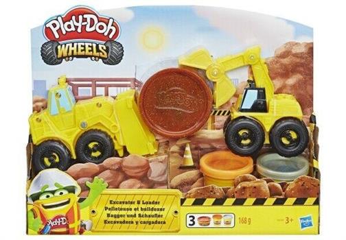 PLAY-DOH WHEELS ESCAVATORE + BULLDOZER
