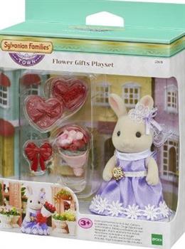 CONIGLIETTA CON SET DI FIORI REGALO