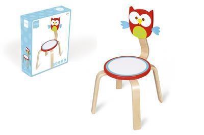 SEDIA IN LEGNO GUFO LOU ROSSO