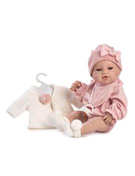 BAMBOLA CON TUTINA ROSA E BAVAGLINO
