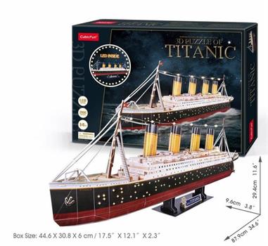 PUZZLE 3D TITANIC CON LED 266 PZ