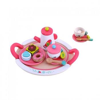 SERVIZIO DA THE IN LEGNO CON DOLCETTI