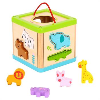 CUBO LEGNO FORMINE ANIMALI