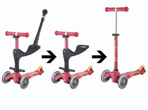 MONOPATTINO MINIMICRO 3IN1 DPLUS ROSA