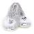 PANTOFOLE ARGENTO CON CUORE TG M