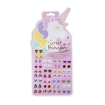BLISTER 30 ORECCHINI ADESIVI - UNICORNI