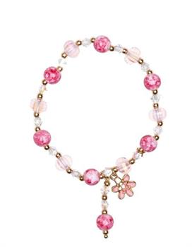 BRACCIALETTO PINK CRYSTAL CIONDOLI ASS.
