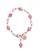 BRACCIALETTO PINK CRYSTAL CIONDOLI ASS.