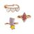SET ANELLI STELLA E CUORI 3 PEZZI