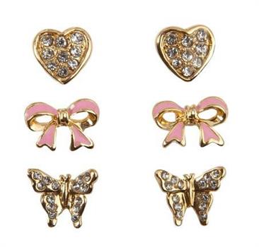 SET ORECCHINI DAZZLE A FORO 3 PAIA