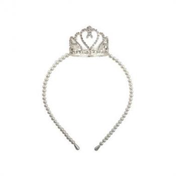CERCHIETTO CON PERLE E CORONCINA