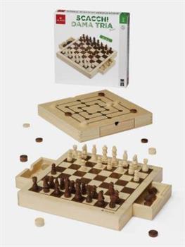 SCACCHI + DAMA + TRIS 30X30